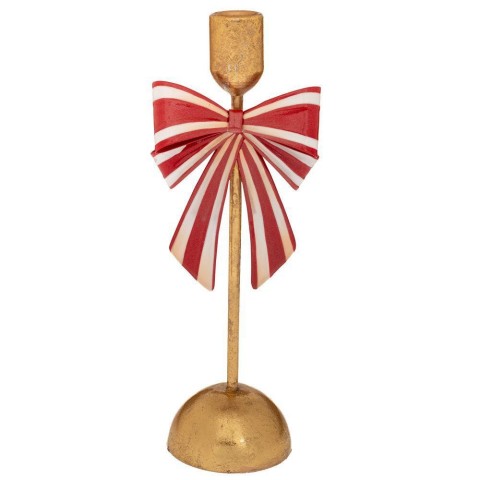 PORTACANDELE METALLO ORO FIOCCO 11X8,5X27,7CM